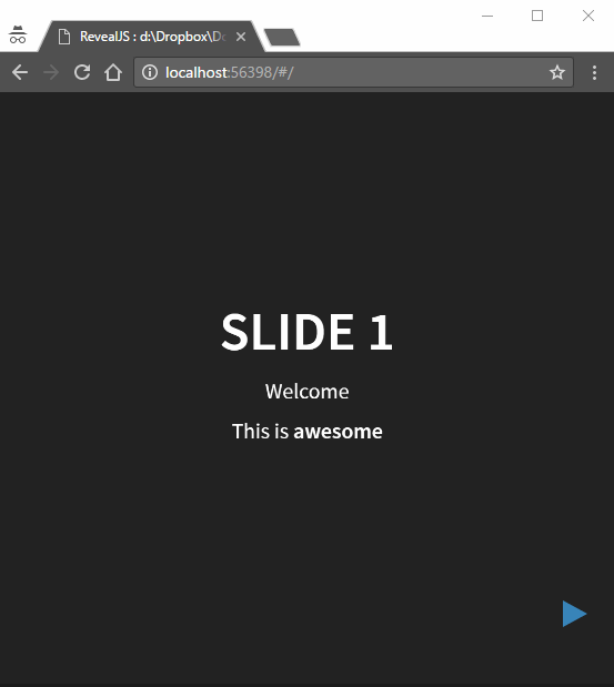 RevealJS in the browser